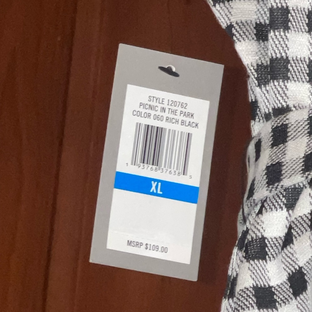 Chaus Brand Black and White Checkered Sleeveless Dress. Size XL - Picture 5 of 6